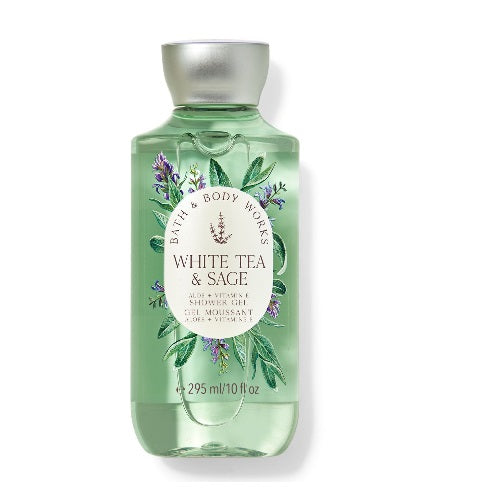 BBW White Tea & Sage Shower Gel 295ml - Shams Shopping Centre Bath & Body Works  