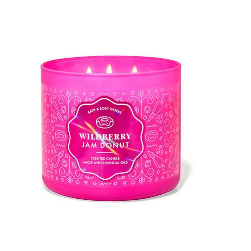 BBW White Barn Widberry Jam Donut Scented Candle 411g - Shams Shopping Centre Packing  