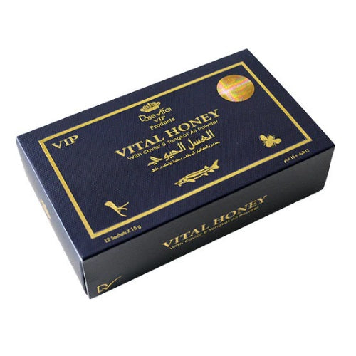 VIP Vital Honey Without Strip (12 Sachets X 15g) - Shams Shopping Centre Royal Honey  