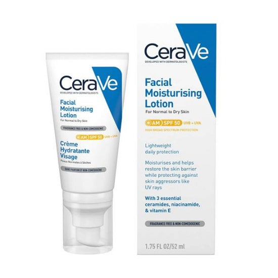 CeraVe Facial Moisturising Lotion AM SPF50 52ml - Shams Shopping Centre Cerave  