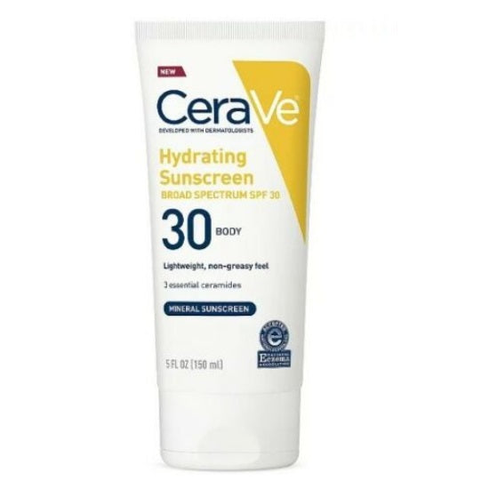 CeraHydrating Hydrating Mineral Sunscreen SPF 30 150ml - Shams Shopping Centre Cerave  
