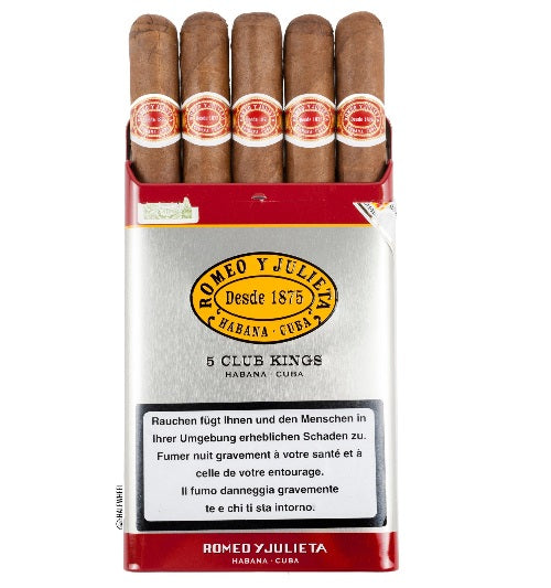 Romeo Y Julieta 5 Club Kings Metal Box (Full Box) - Shams Shopping Centre Romeo Y Julieta  