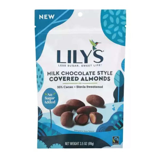Lilys Milk Chocolate Covered Almonds 99g