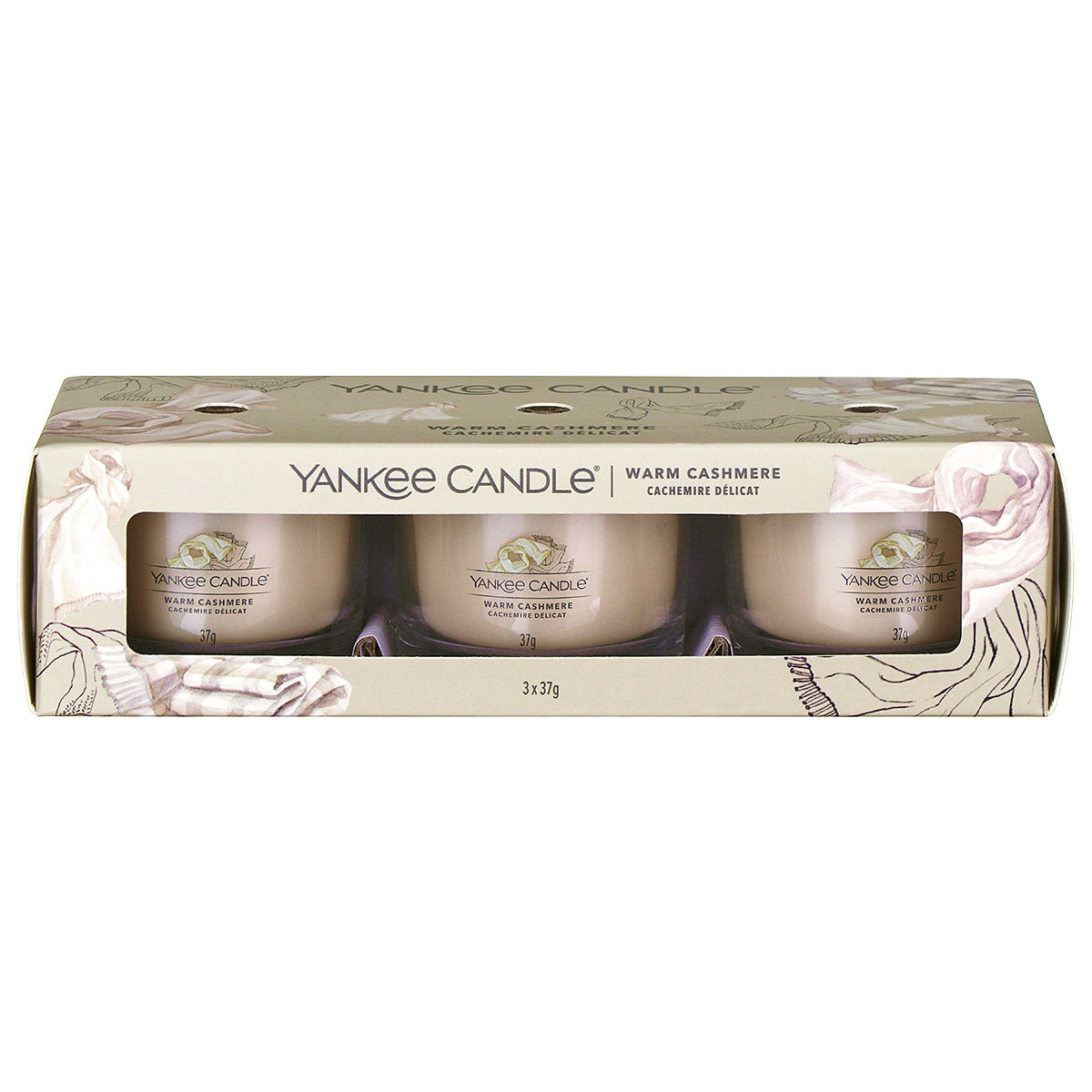 Yankee Candle Warm Cashmere Delicat 3x37g - Shams Shopping Centre Yankee  